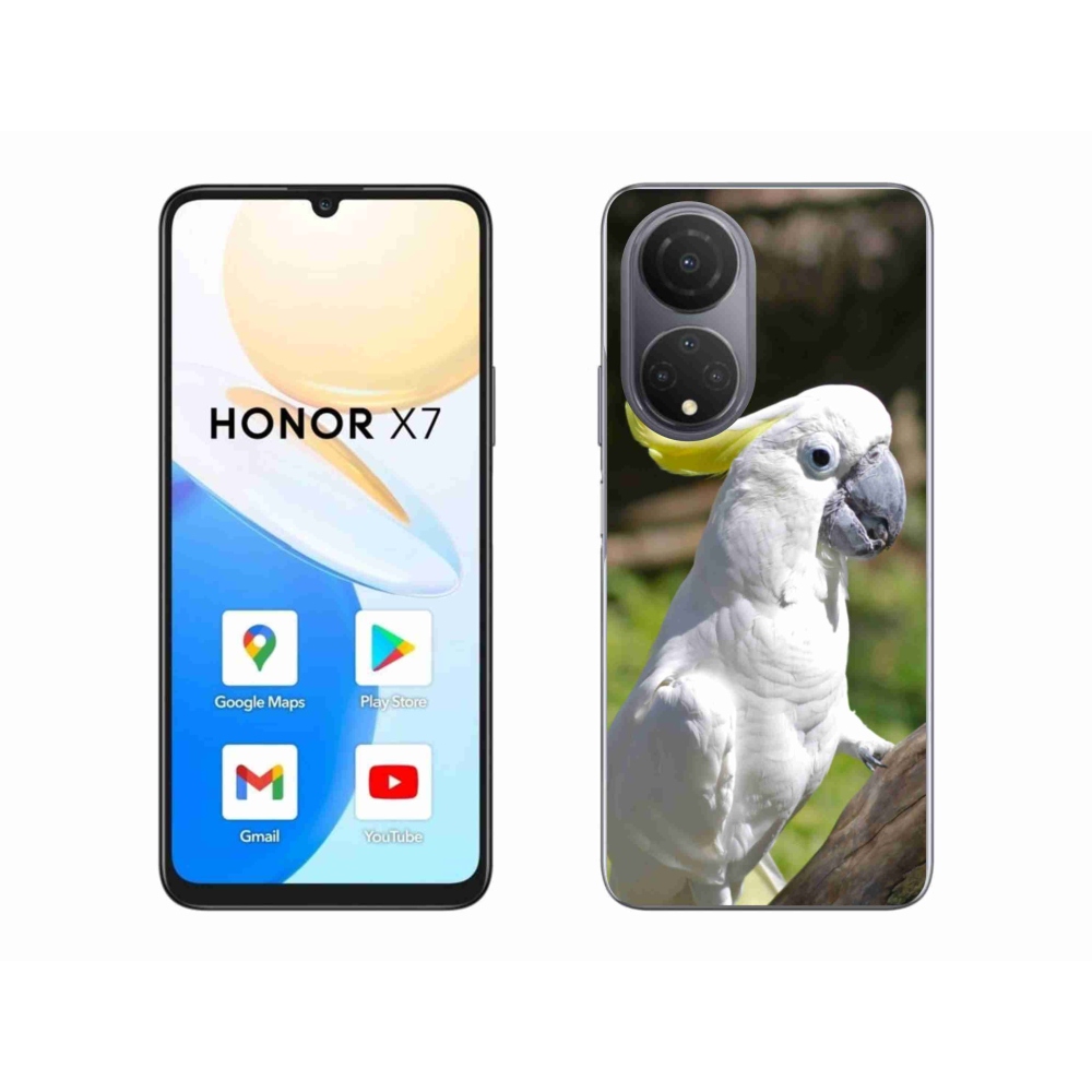 Gelový kryt mmCase na Honor X7 - papoušek kakadu 2