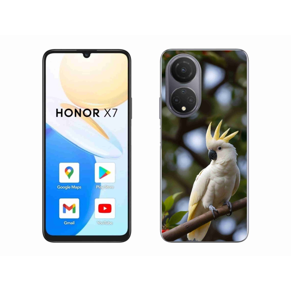 Gelový kryt mmCase na Honor X7 - papoušek kakadu 3