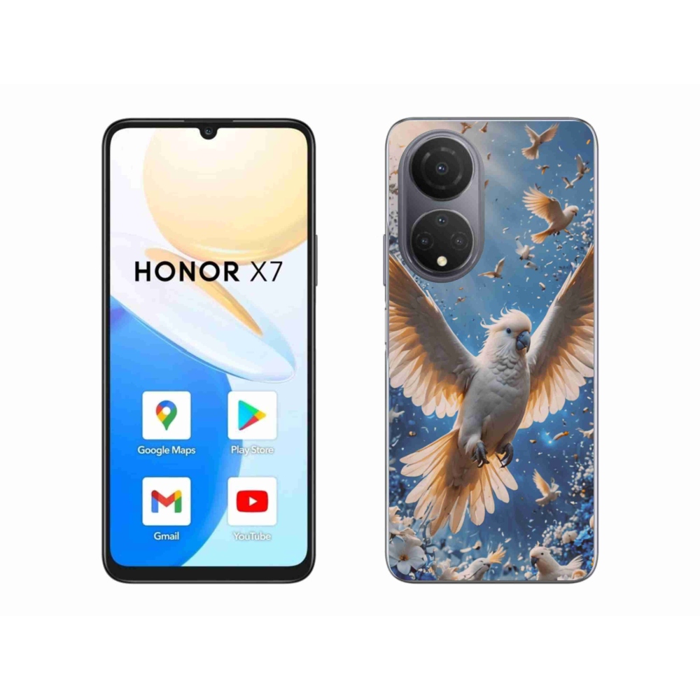 Gelový kryt mmCase na Honor X7 - papoušek kakadu