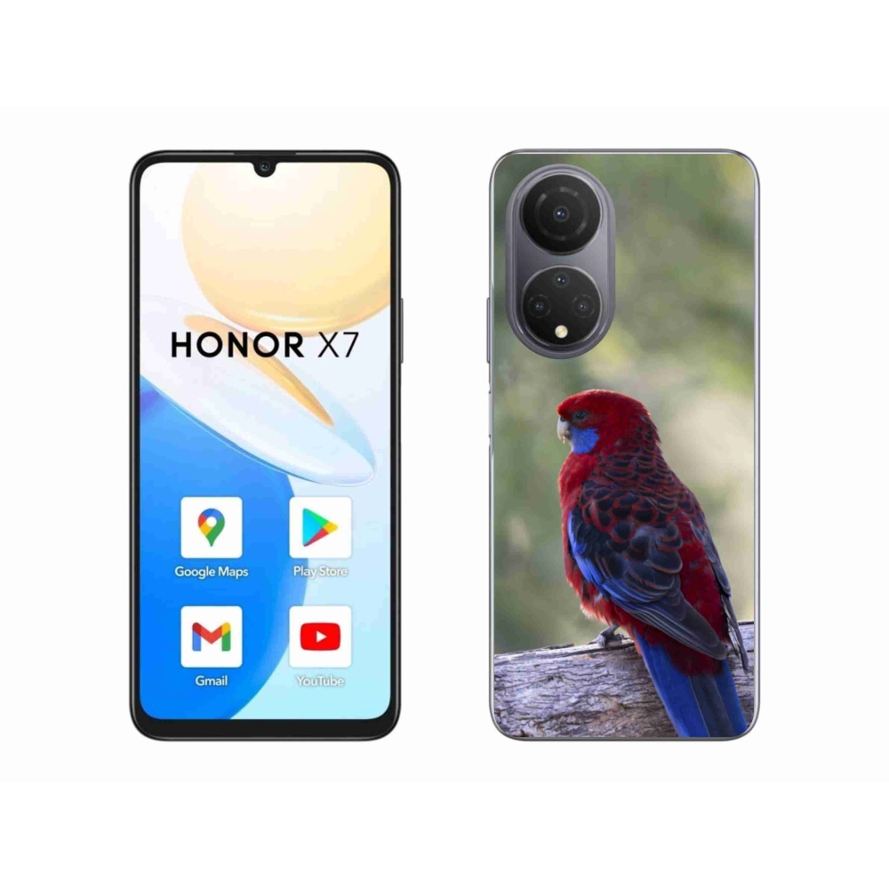 Gelový kryt mmCase na Honor X7 - papoušek rosela