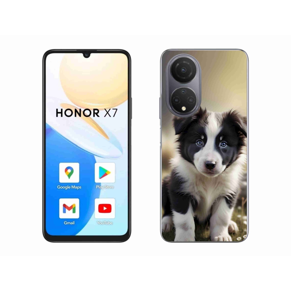 Gelový kryt mmCase na Honor X7 - roztomilá border kolie
