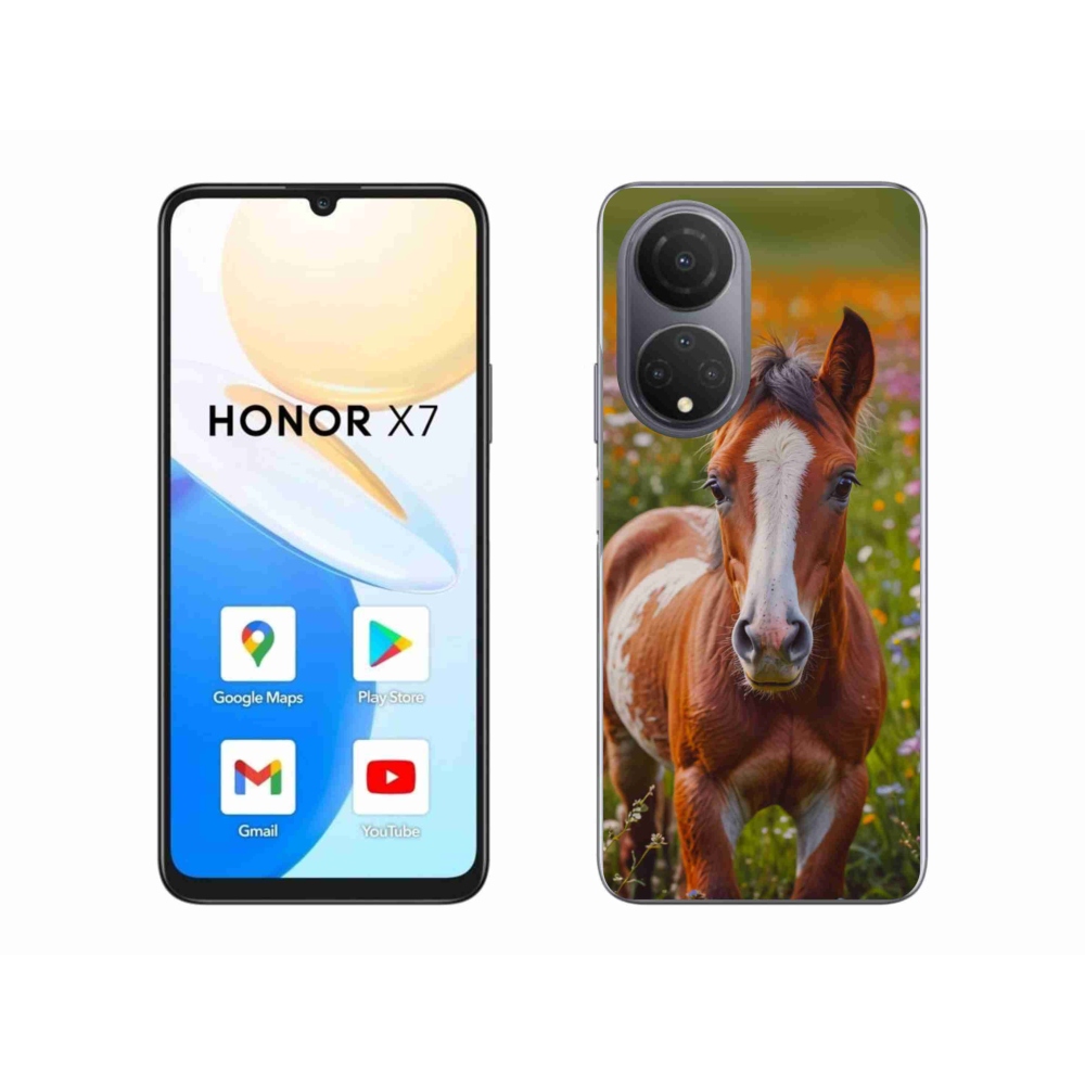 Gelový kryt mmCase na Honor X7 - roztomilé hříbě