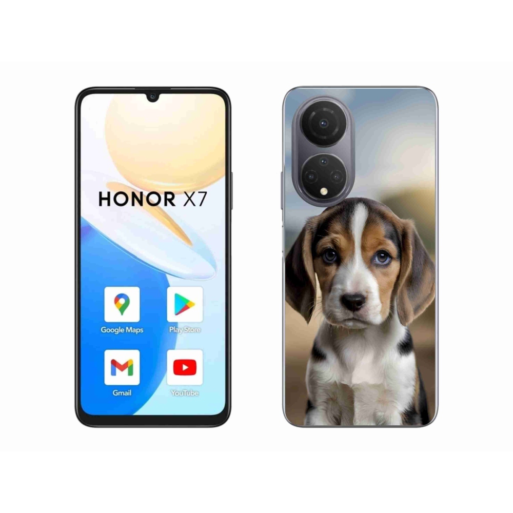 Gelový kryt mmCase na Honor X7 - roztomilý bígl