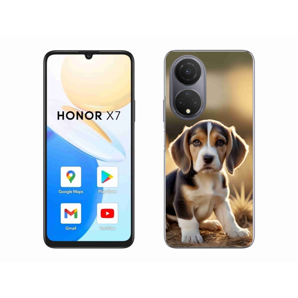 Gelový kryt mmCase na Honor X7 - roztomilý bígl