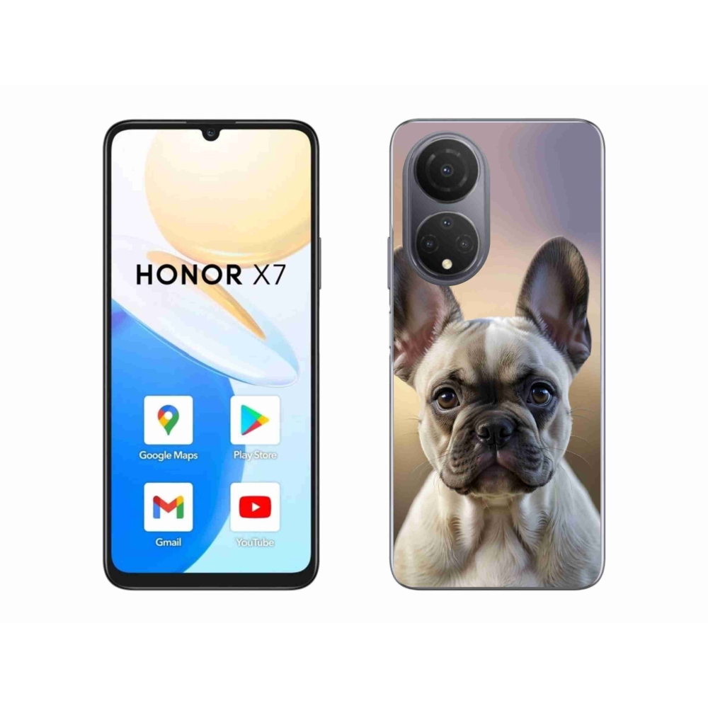 Gelový kryt mmCase na Honor X7 - roztomilý francouzský buldoček