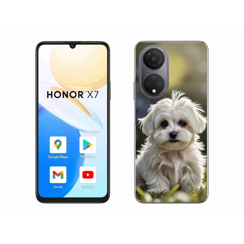 Gelový kryt mmCase na Honor X7 - roztomilý maltézský psík