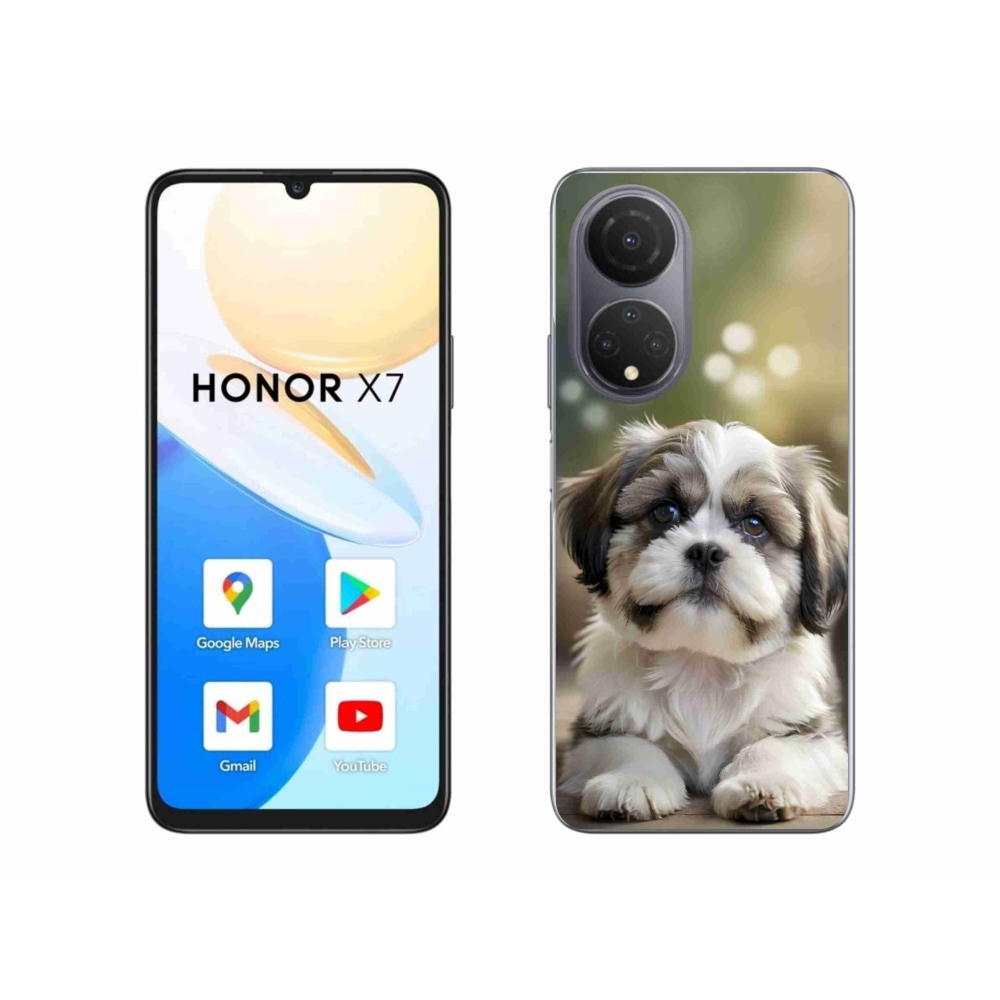 Gelový kryt mmCase na Honor X7 - roztomilý shih-tzu