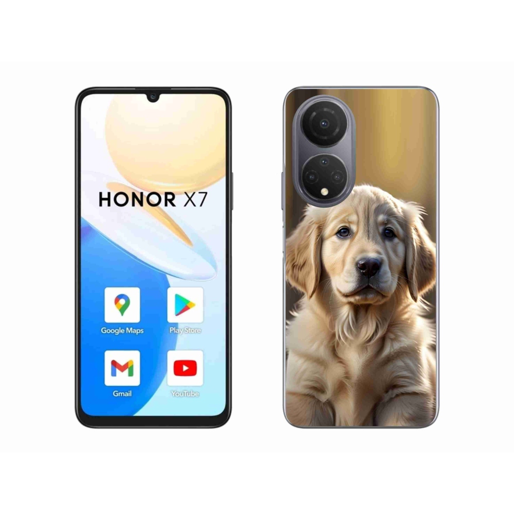 Gelový kryt mmCase na Honor X7 - roztomilý zlatý retrívr