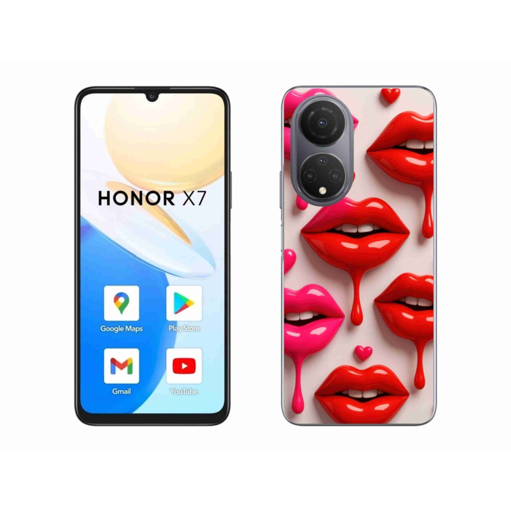 Gelový kryt mmCase na Honor X7 - rty 2