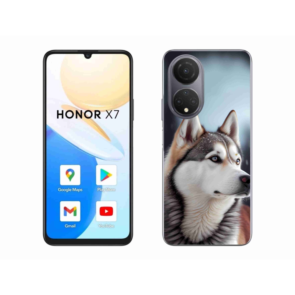 Gelový kryt mmCase na Honor X7 - sibiřský husky