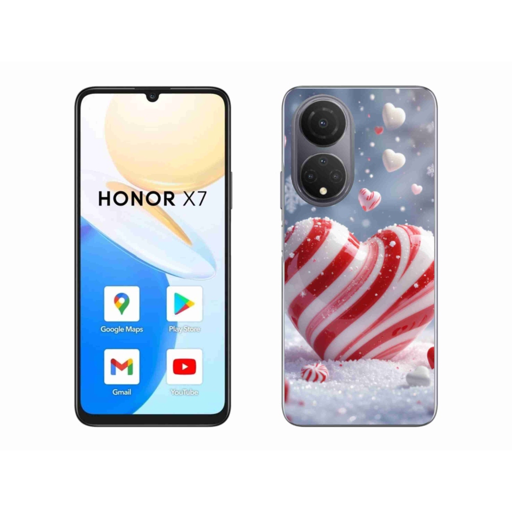 Gelový kryt mmCase na Honor X7 - sladké srdce