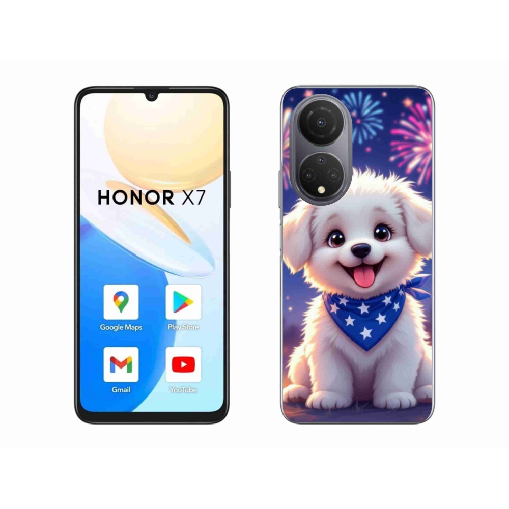 Gelový kryt mmCase na Honor X7 - slavnostní štěně