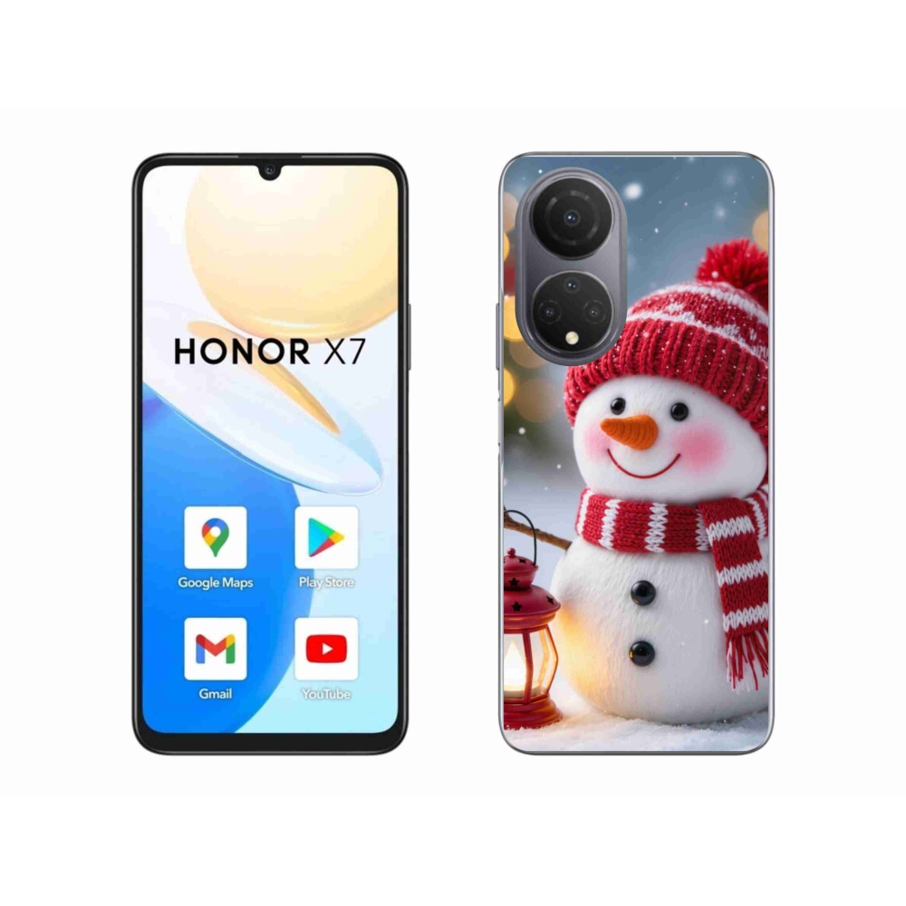 Gelový kryt mmCase na Honor X7 - sněhulák 2