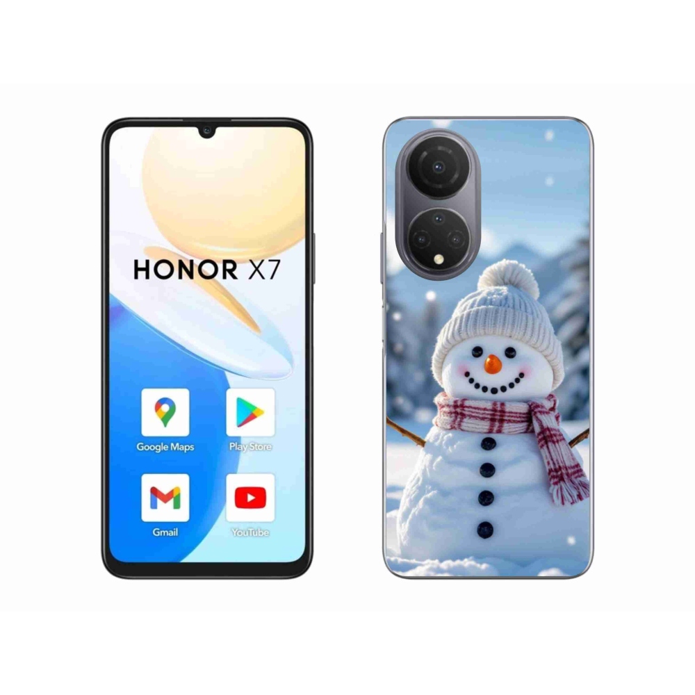 Gelový kryt mmCase na Honor X7 - sněhulák 3