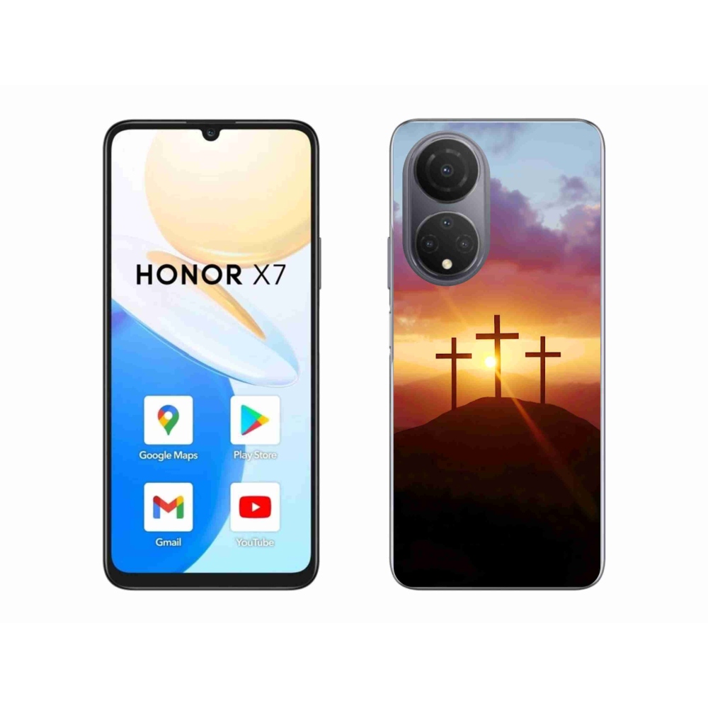 Gelový kryt mmCase na Honor X7 - tři kříže