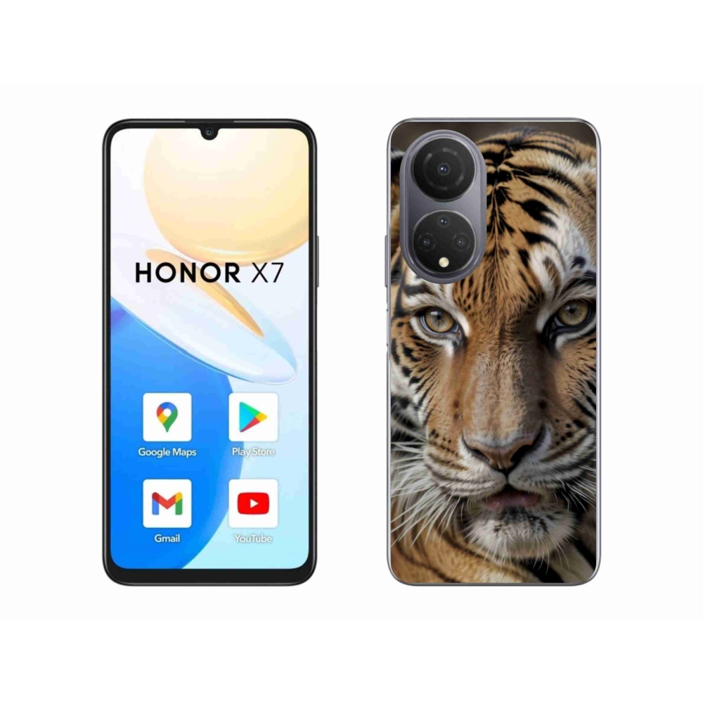 Gelový kryt mmCase na Honor X7 - tygří pohled