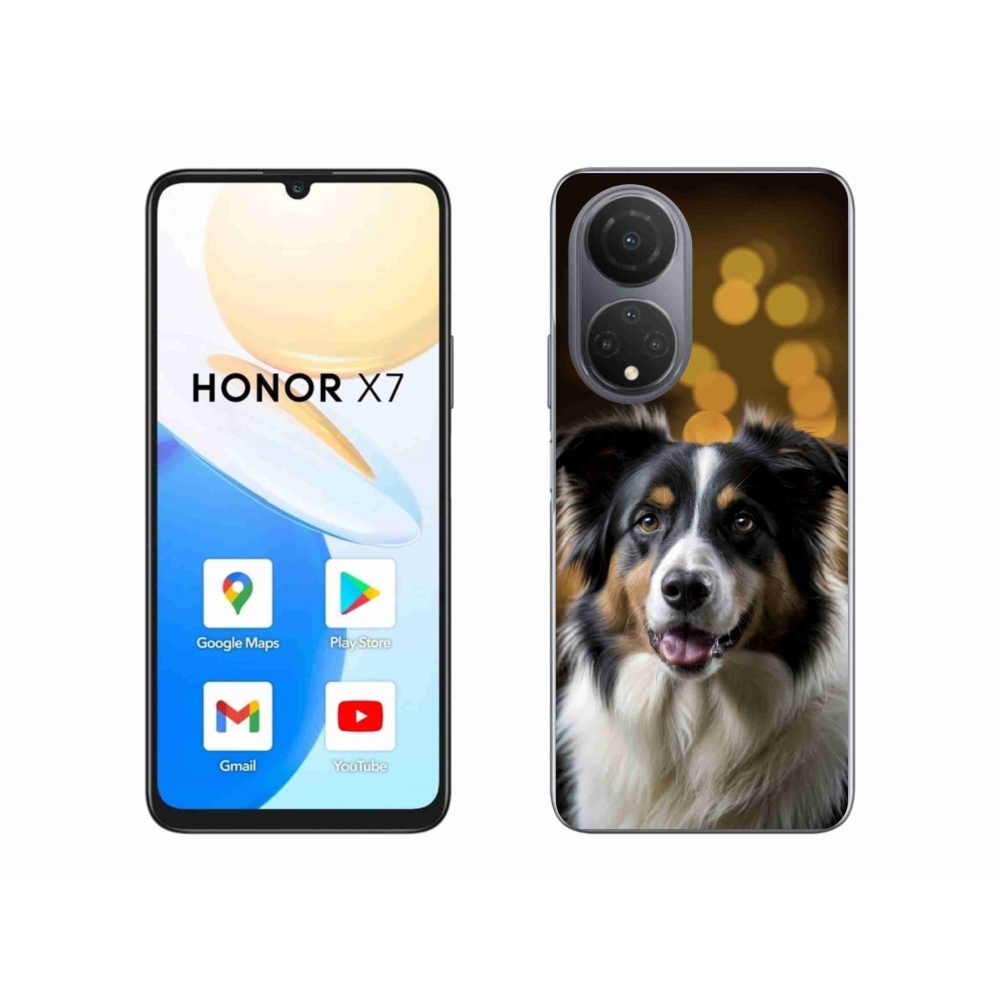 Gelový kryt mmCase na Honor X7 - usměvavý australský ovčák