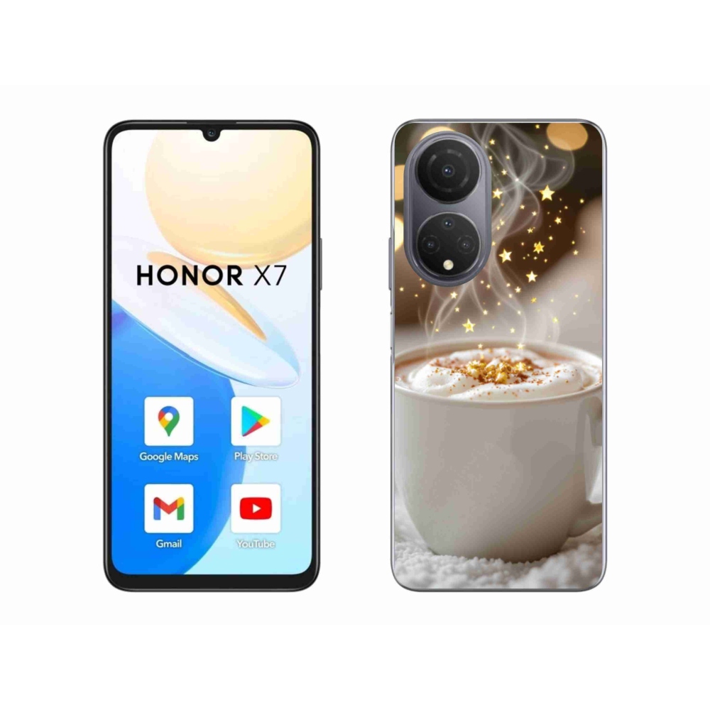 Gelový kryt mmCase na Honor X7 - vánoční horký nápoj