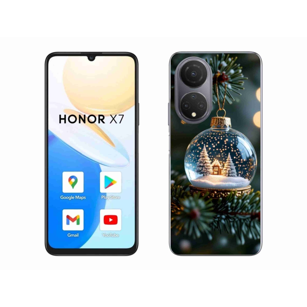 Gelový kryt mmCase na Honor X7 - vánoční koule 2