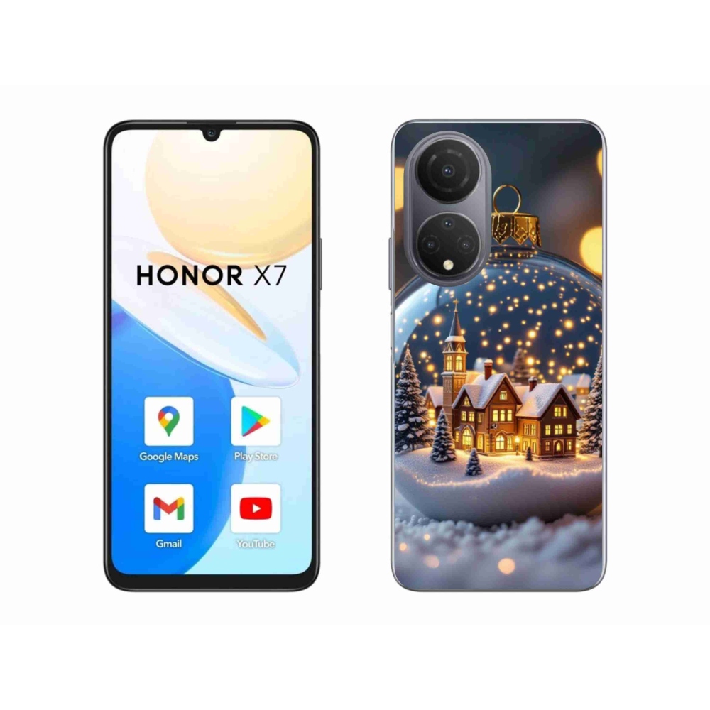 Gelový kryt mmCase na Honor X7 - vánoční koule 4