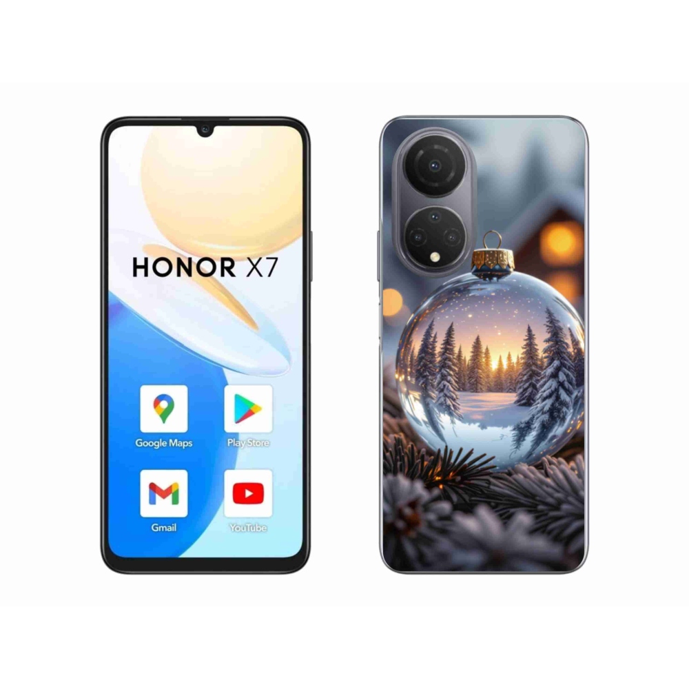 Gelový kryt mmCase na Honor X7 - vánoční ozdoba