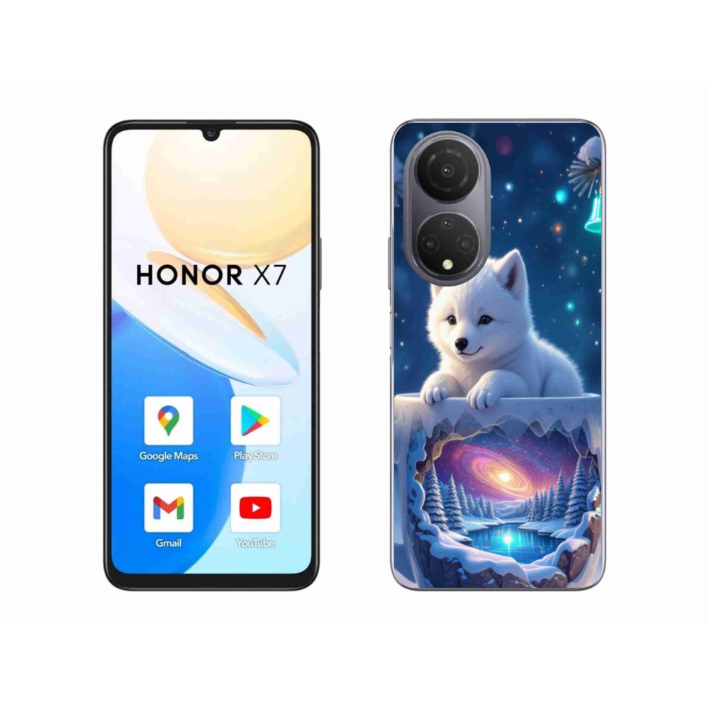 Gelový kryt mmCase na Honor X7 - vánoční štěně