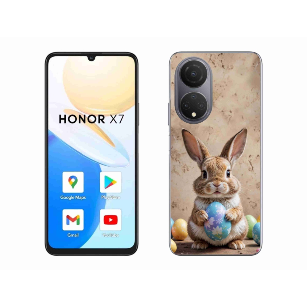 Gelový kryt mmCase na Honor X7 - velikonoční králíček