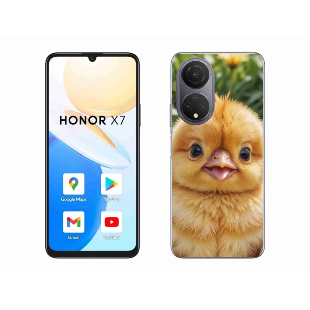 Gelový kryt mmCase na Honor X7 - veselé kuřátko