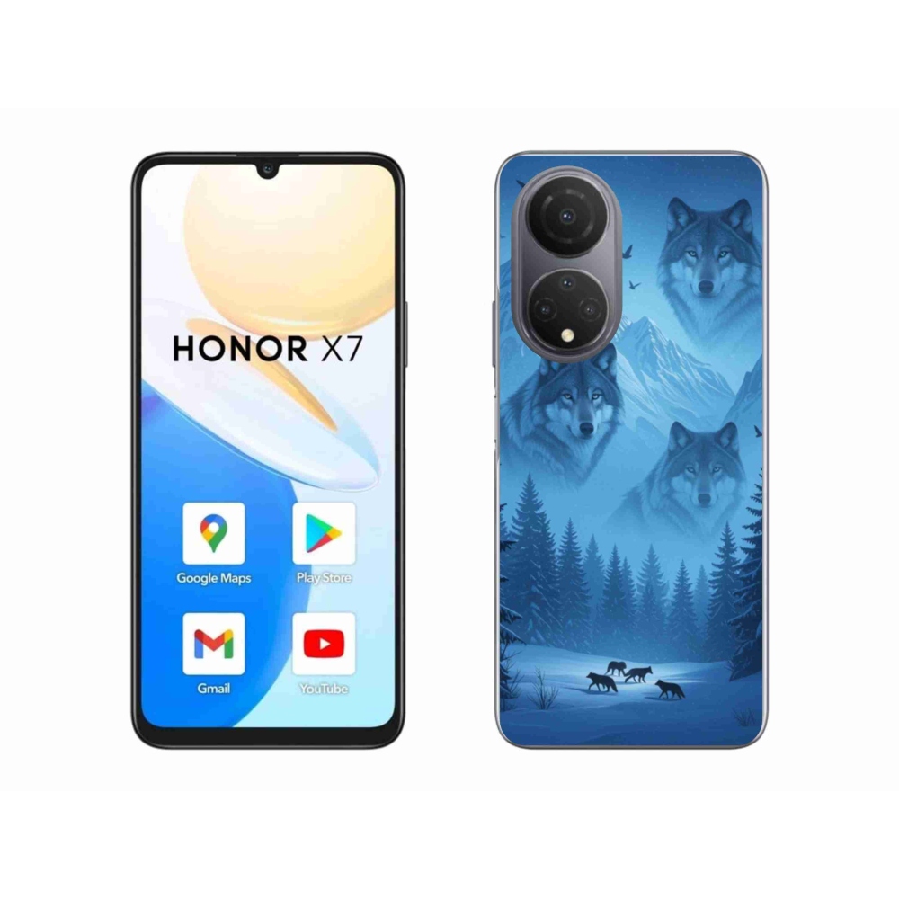 Gelový kryt mmCase na Honor X7 - vlčí smečka