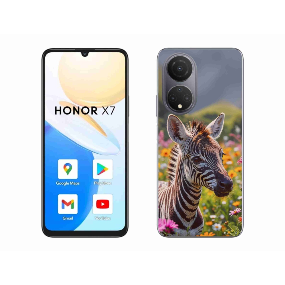 Gelový kryt mmCase na Honor X7 - zebra na louce