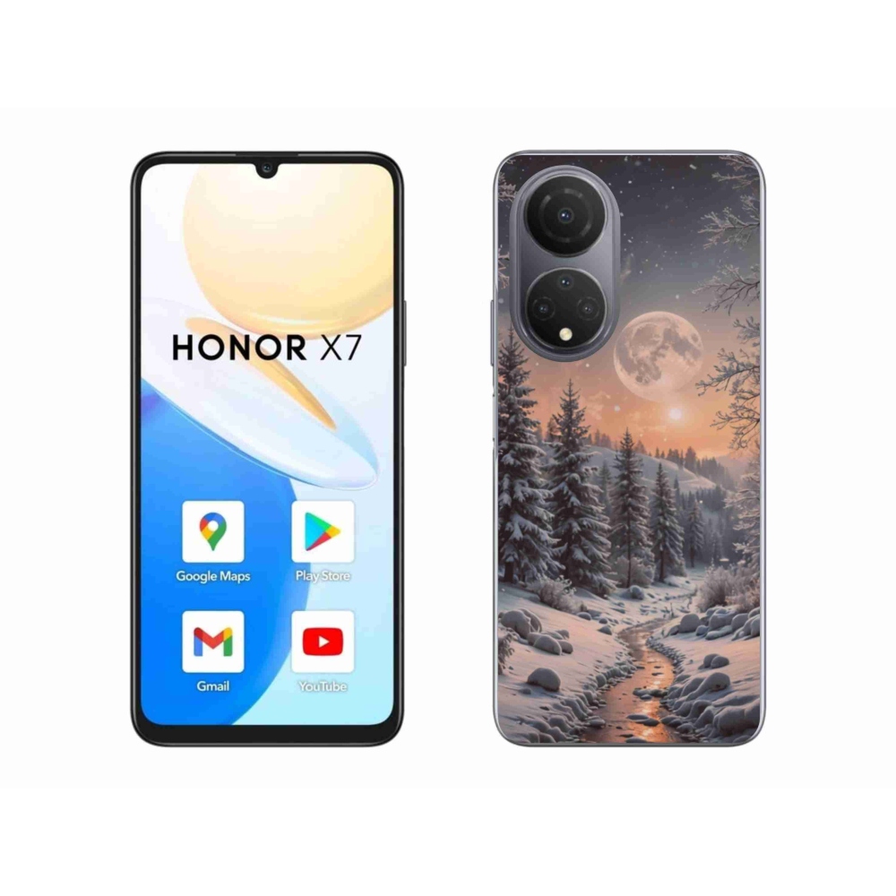 Gelový kryt mmCase na Honor X7 - zimní krajina 2