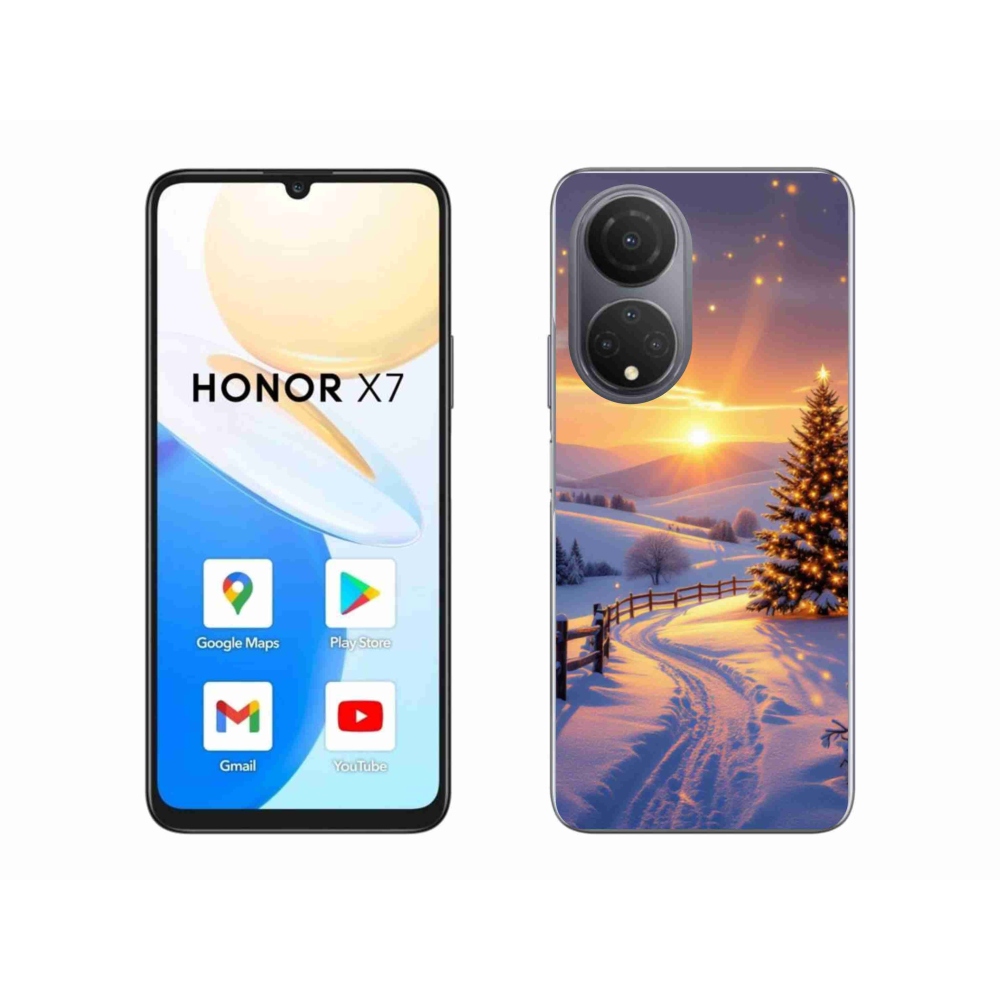 Gelový kryt mmCase na Honor X7 - zimní krajina