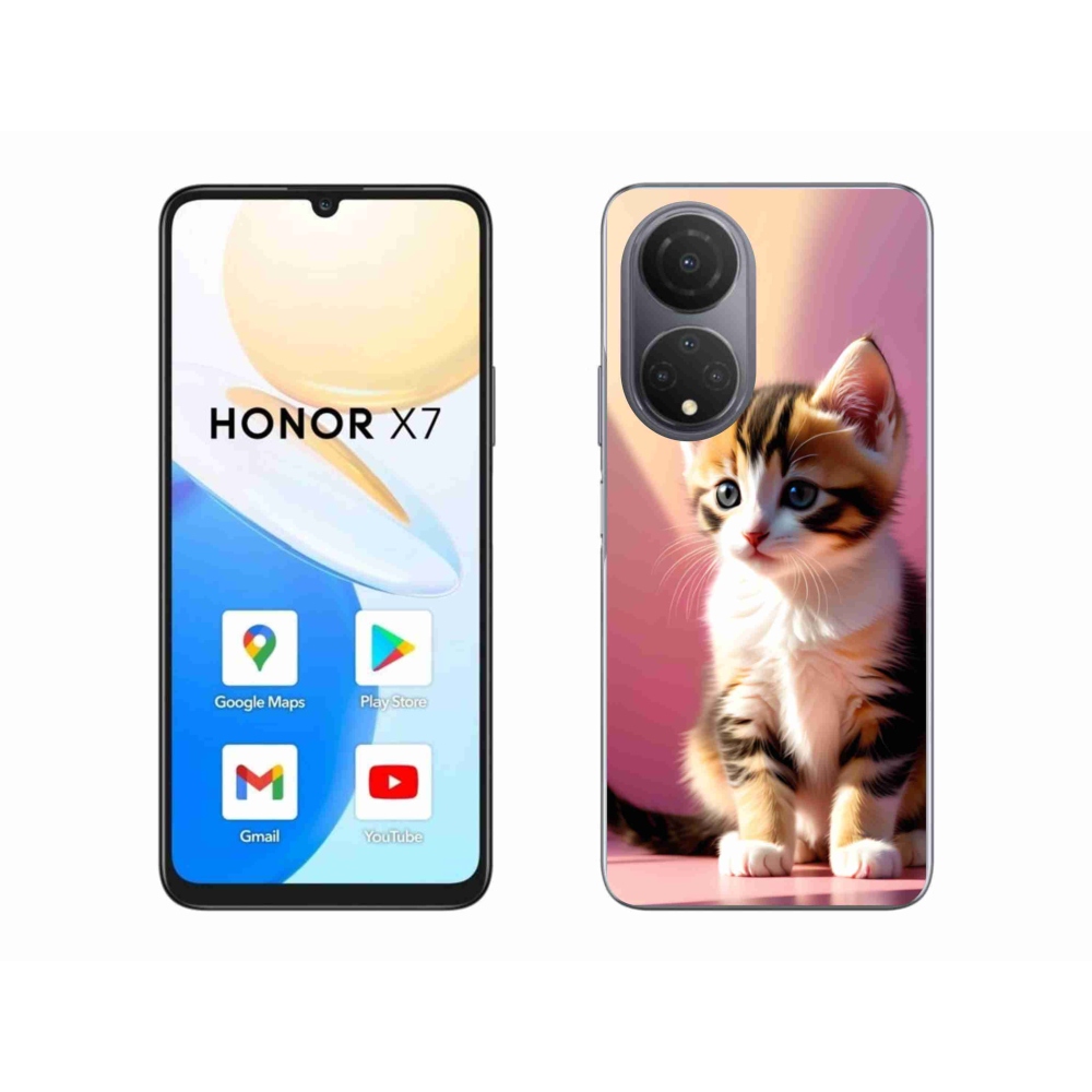 Gelový kryt mmCase na Honor X7 - zvědavé kotě 2