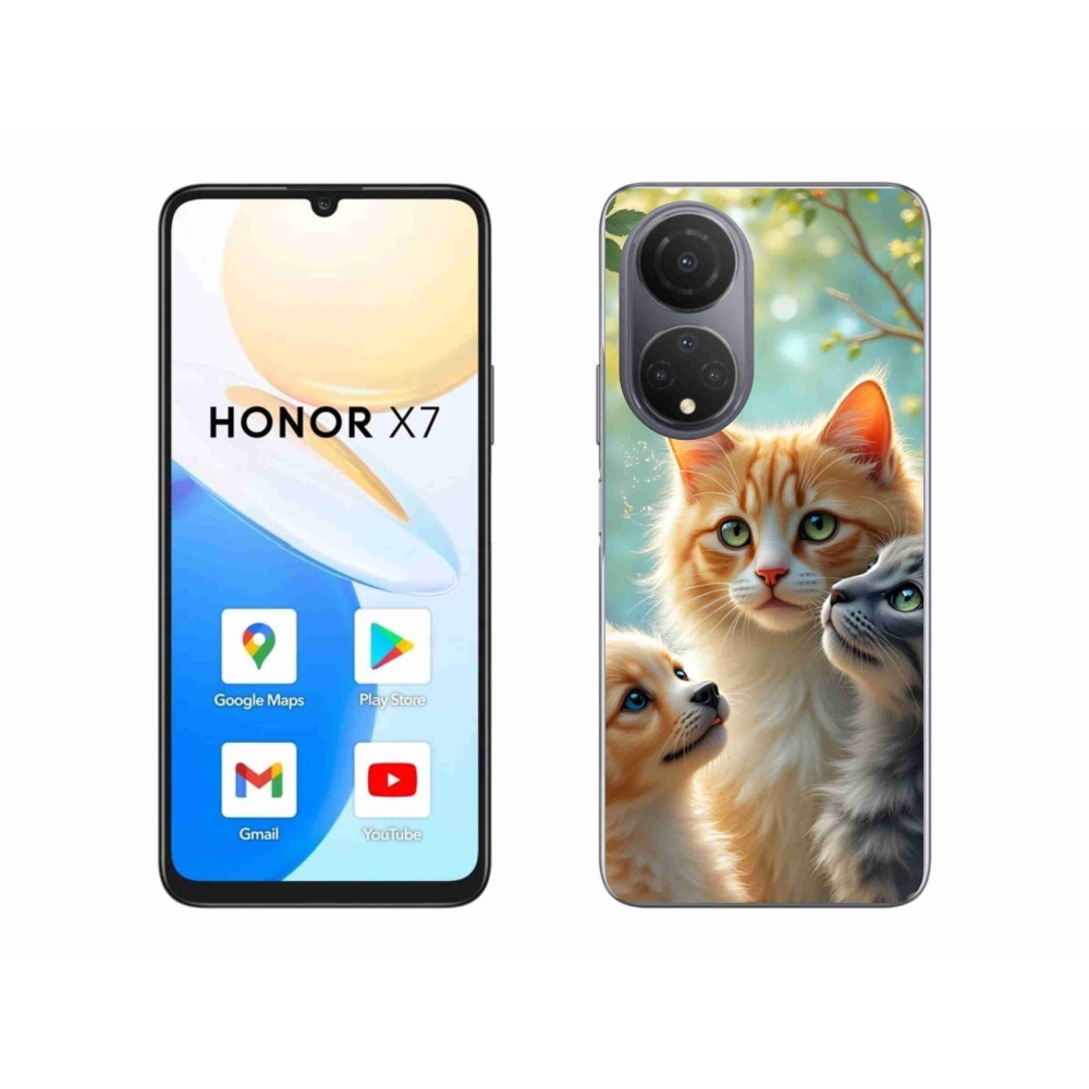 Gelový kryt mmCase na Honor X7 - zvířecí přátelství 2