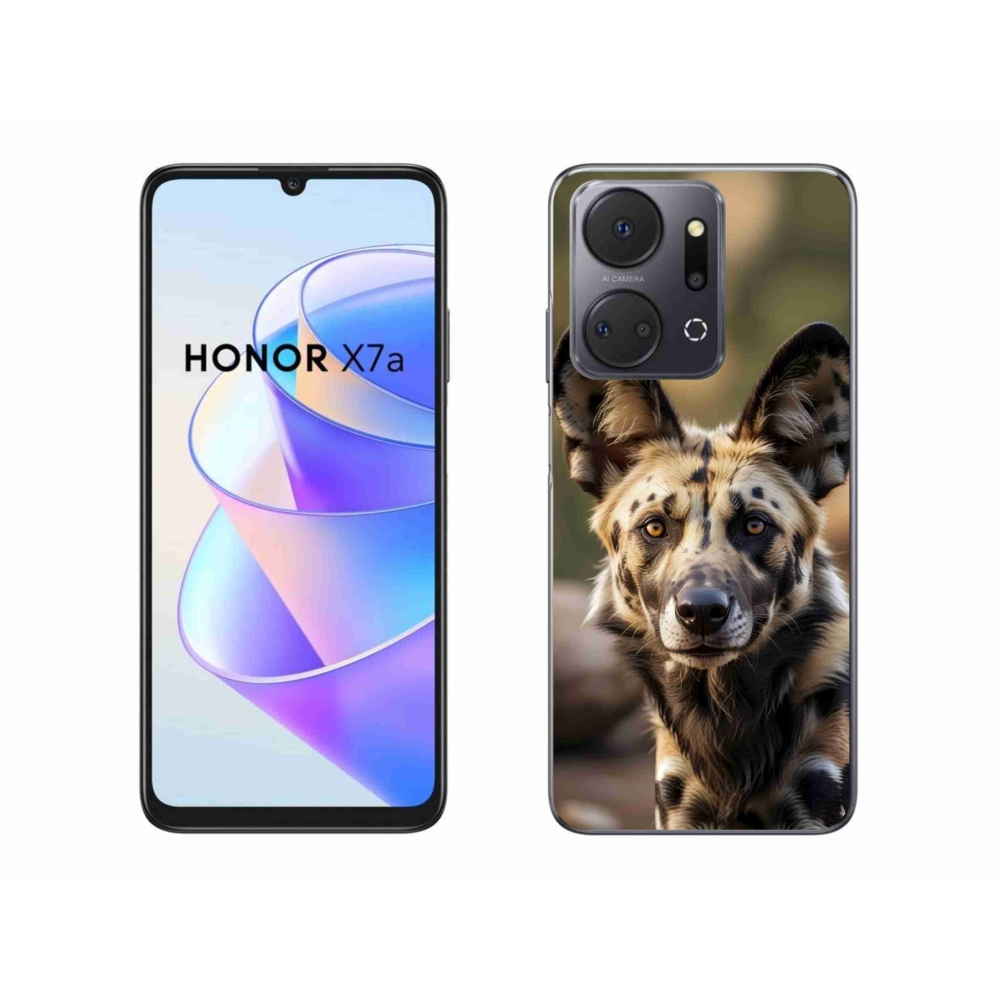 Gelový kryt mmCase na Honor X7a - africký divoký pes