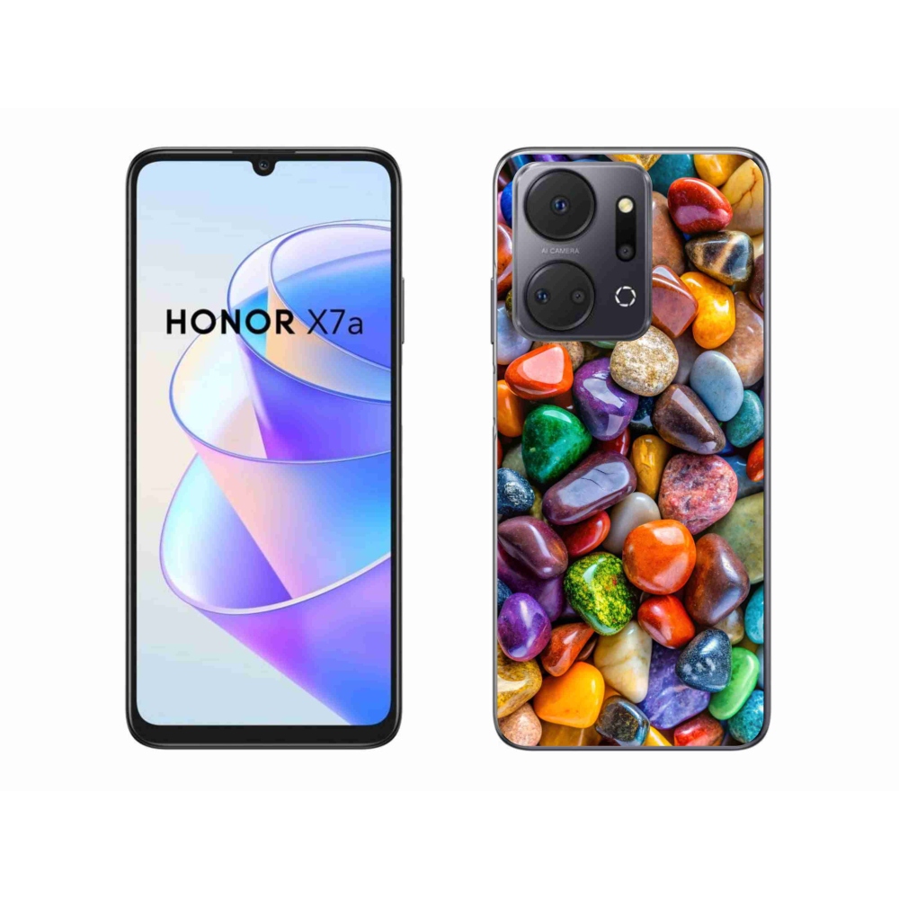 Gelový kryt mmCase na Honor X7a - barevné kamínky