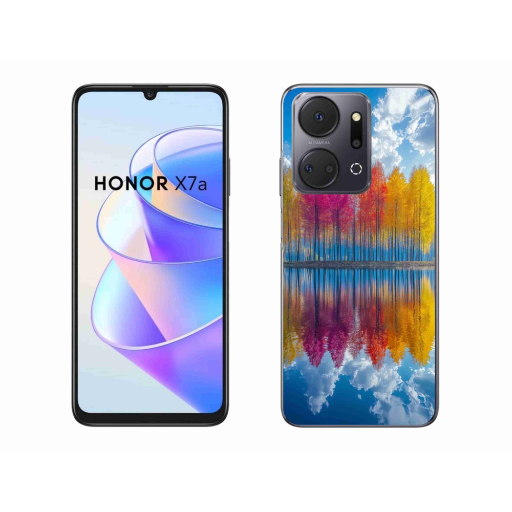 Gelový kryt mmCase na Honor X7a - barevné stromy