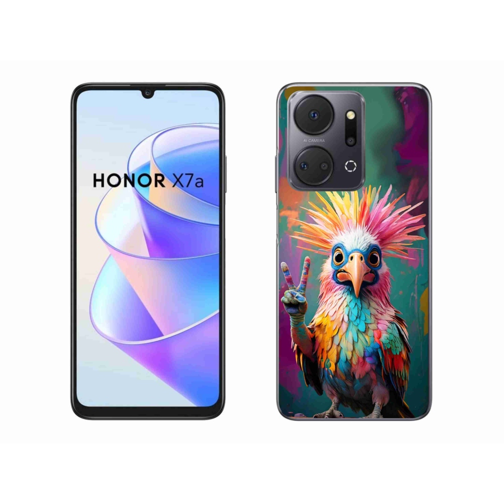 Gelový kryt mmCase na Honor X7a - barevný rebel