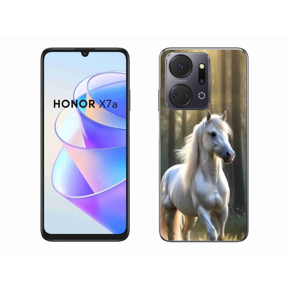 Gelový kryt mmCase na Honor X7a - bílý kůň 3