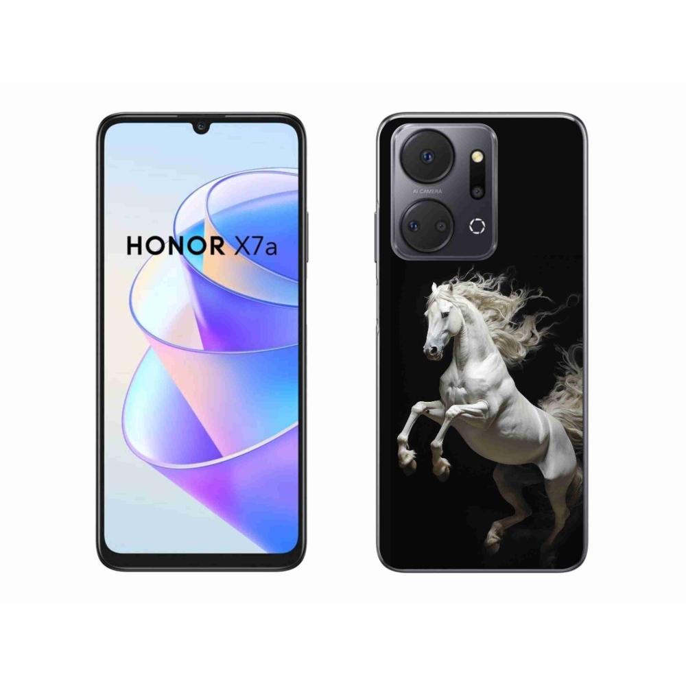 Gelový kryt mmCase na Honor X7a - bílý kůň 4