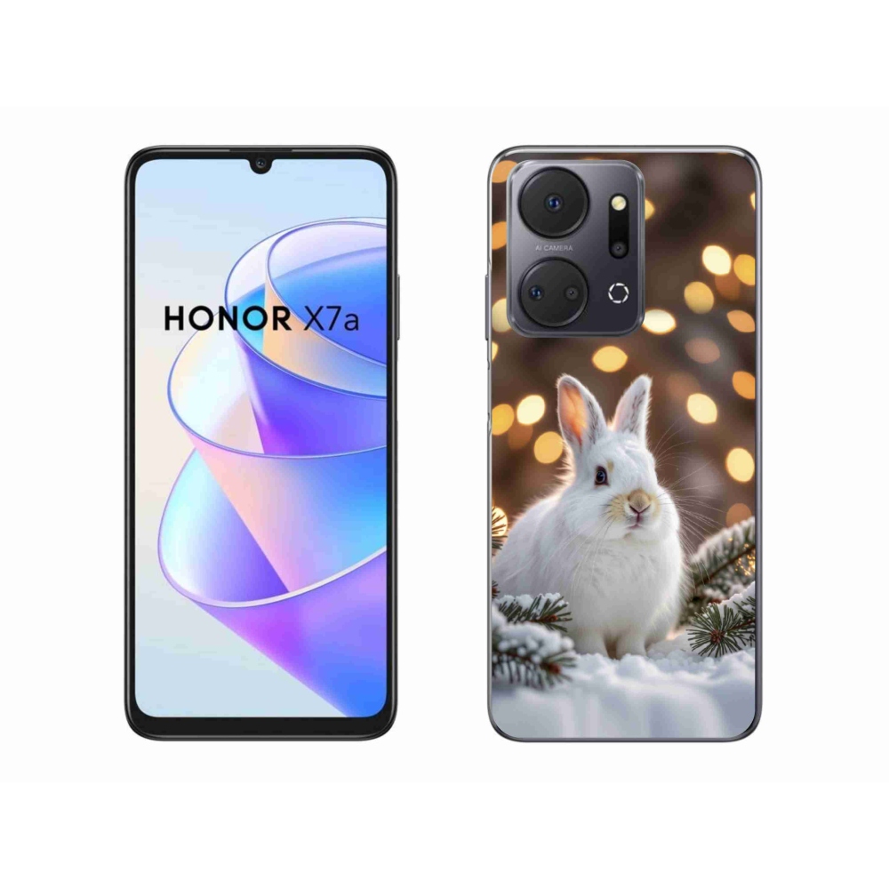 Gelový kryt mmCase na Honor X7a - bílý zajíc