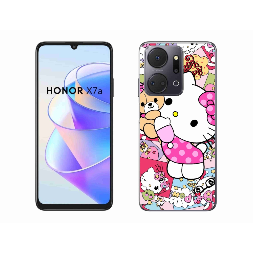 Gelový kryt mmCase na Honor X7a - cute kitty