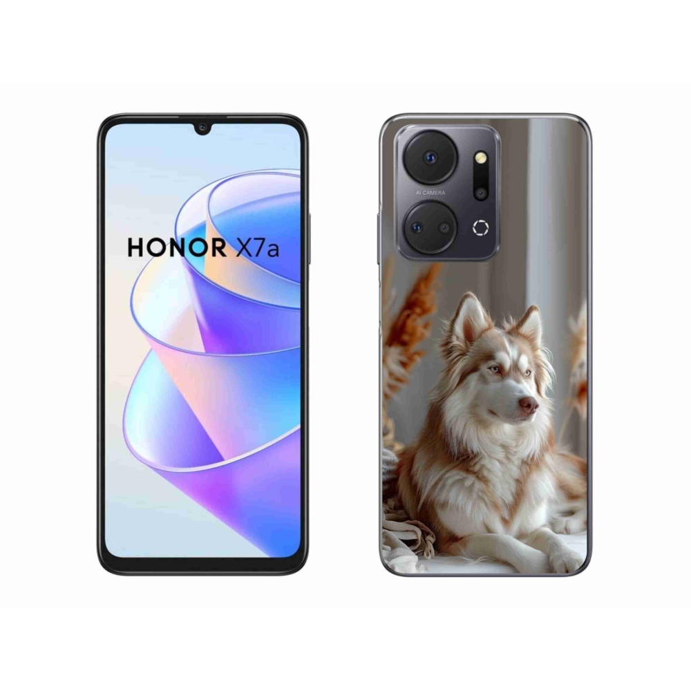 Gelový kryt mmCase na Honor X7a - klidný sibiřský husky