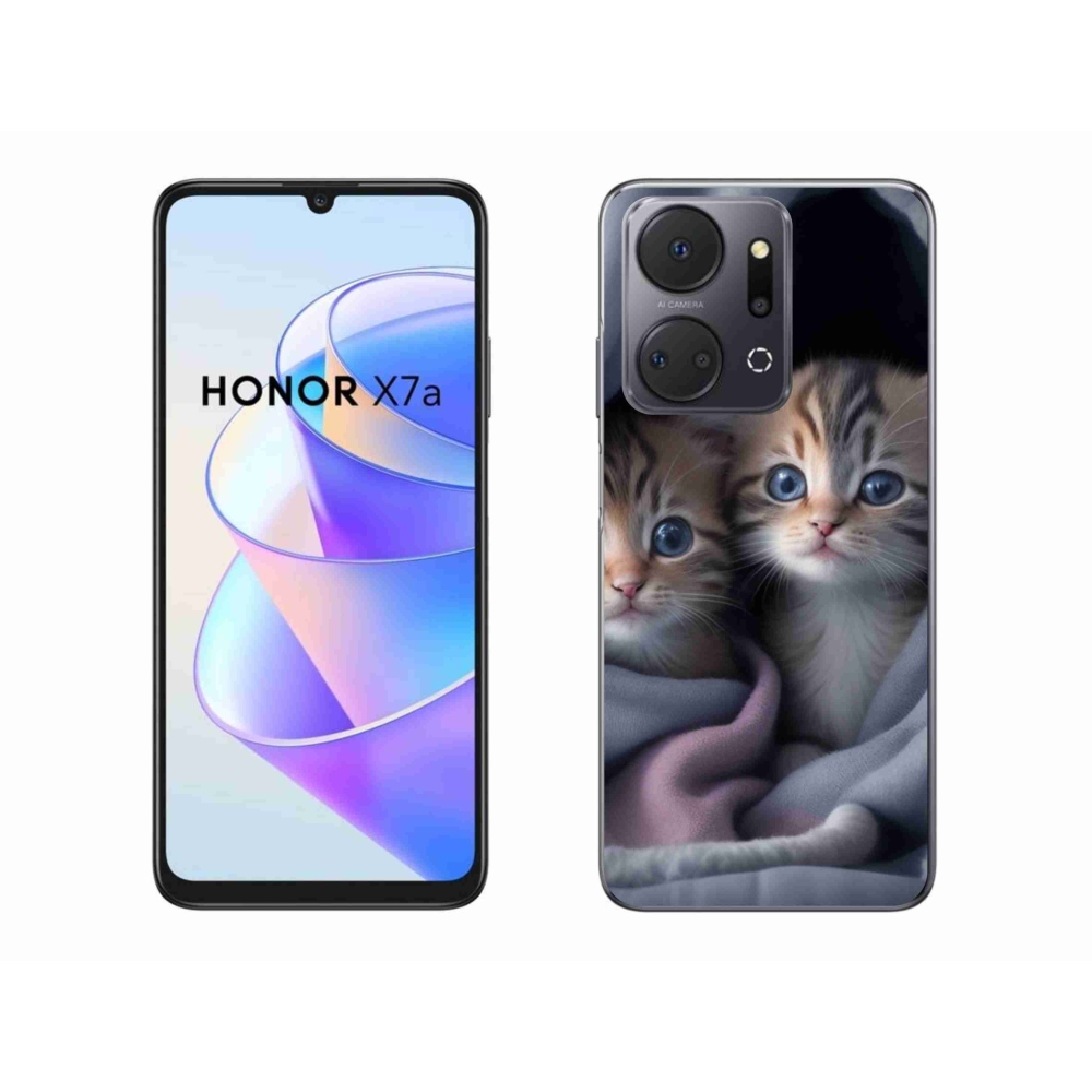 Gelový kryt mmCase na Honor X7a - kočičí duo 2