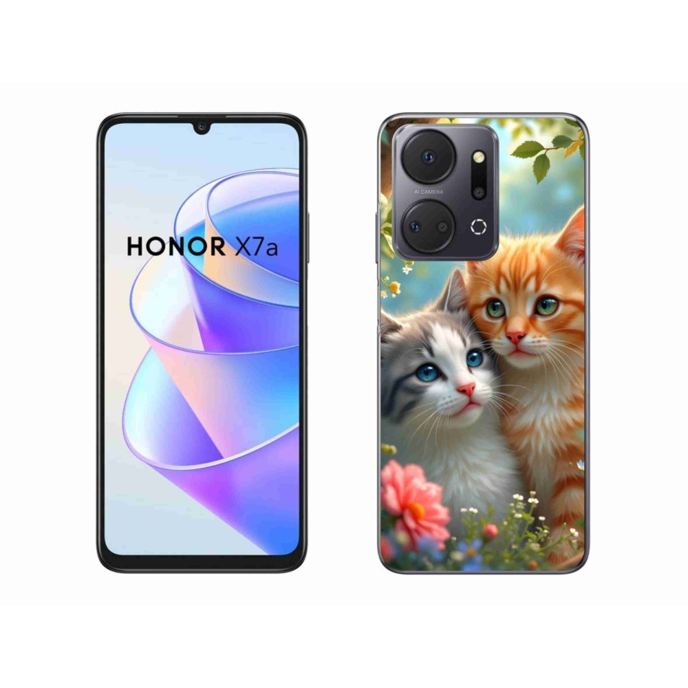 Gelový kryt mmCase na Honor X7a - kočičí láska 2