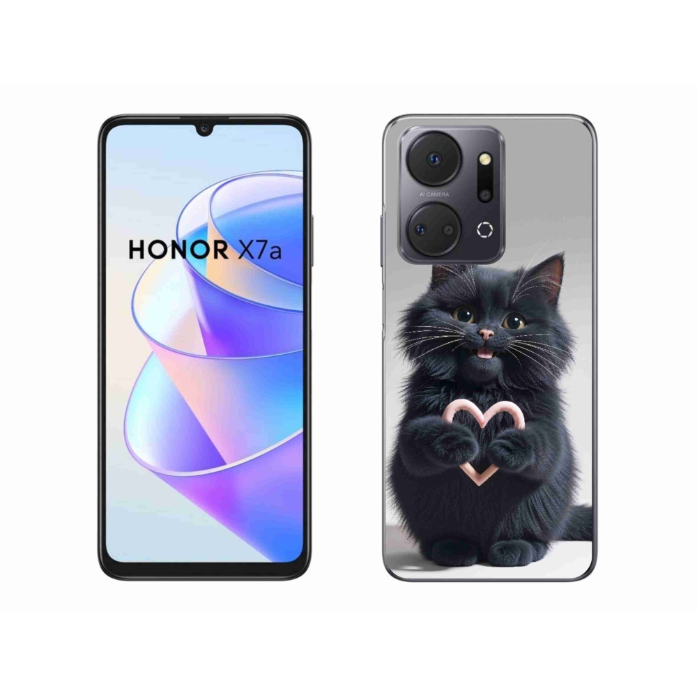 Gelový kryt mmCase na Honor X7a - kočičí láska 3
