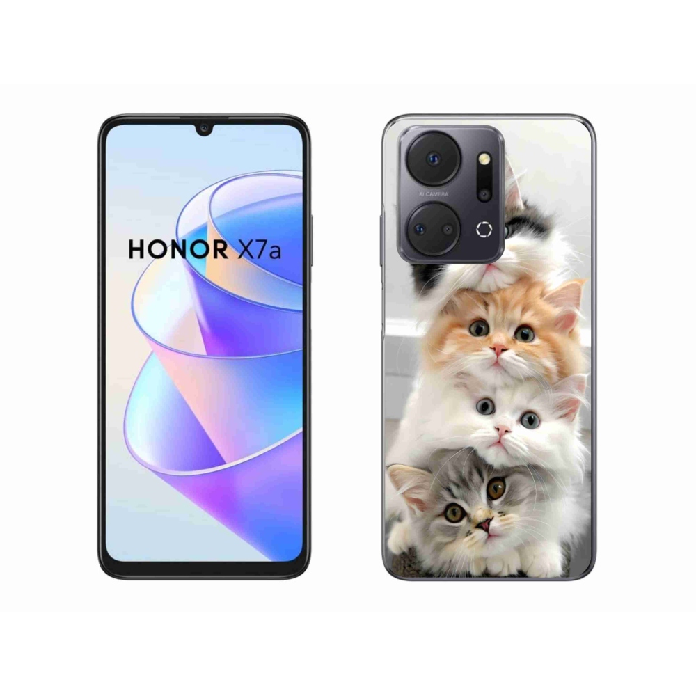 Gelový kryt mmCase na Honor X7a - kočičí parta