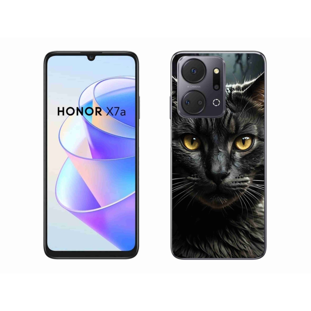 Gelový kryt mmCase na Honor X7a - kočičí pohled 3
