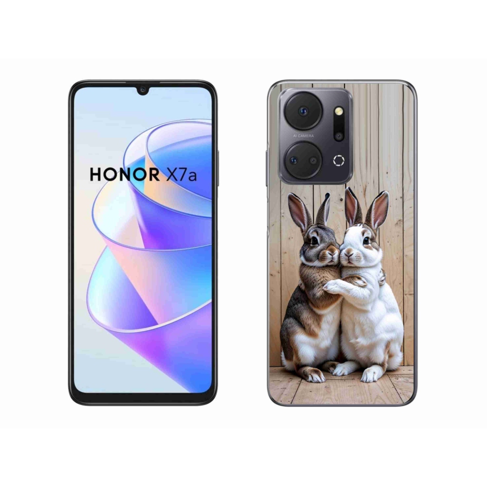 Gelový kryt mmCase na Honor X7a - králičí pár