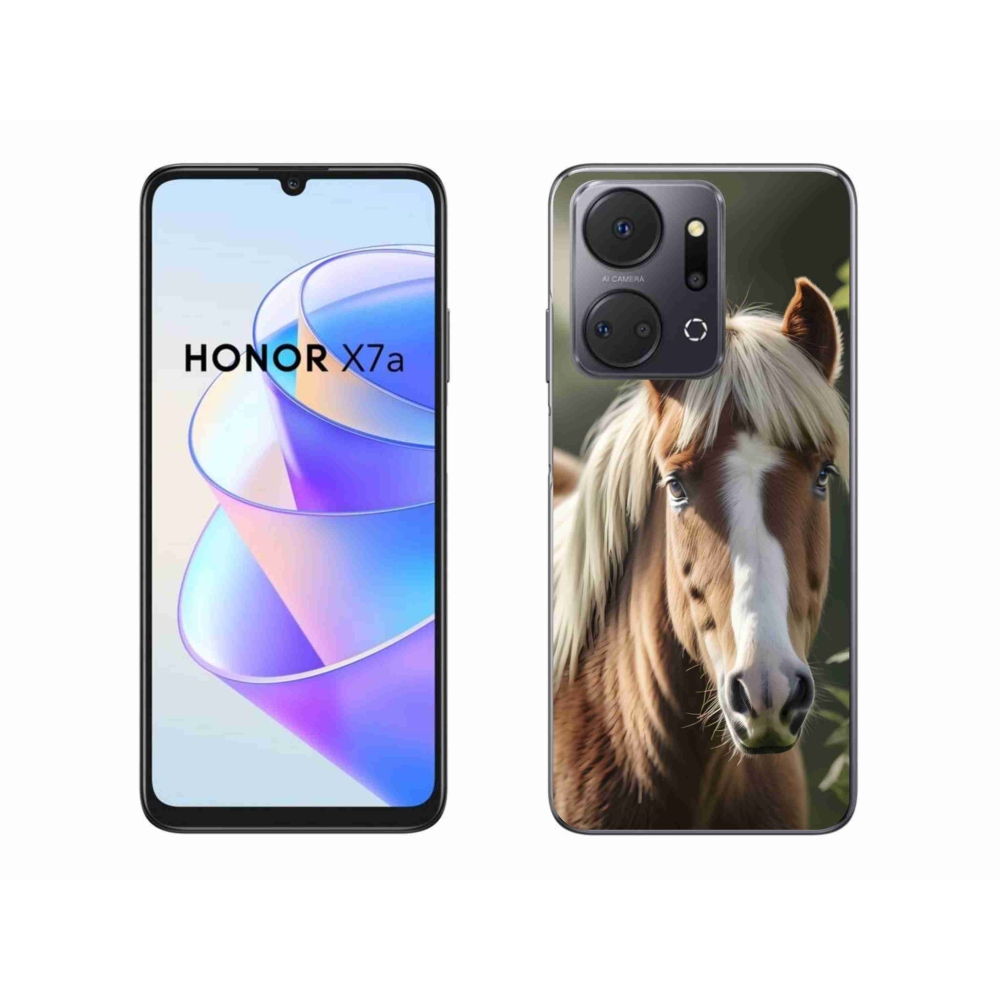 Gelový kryt mmCase na Honor X7a - kůň se světlou hřívou